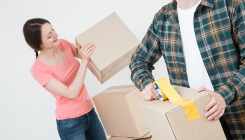 Moving truck loaded for a business relocation in Bromley