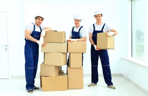 Packed student belongings ready for collection in Bromley