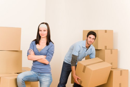 Boxes and furniture being loaded for a student relocation in Bromley