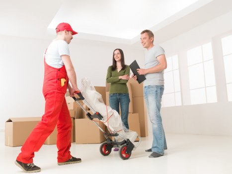 Residential and commercial items being transported during a Bromley same day removal