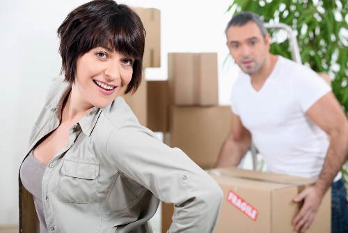 Unpacking boxes and organizing a new home after a Bromley move