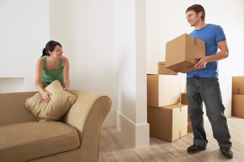 Careful loading of household items by a Bromley man and van team